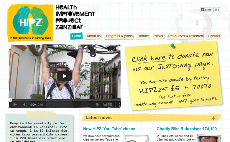 Health Improvement Project Zanzibar website with simple CMS.